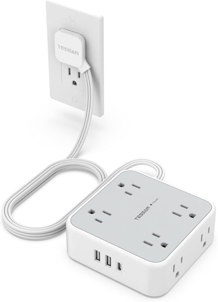 Flat Extension Cord Surge Protector Power Strip Review