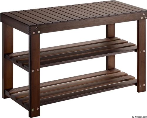 Pipishell Bamboo Shoe Rack Bench