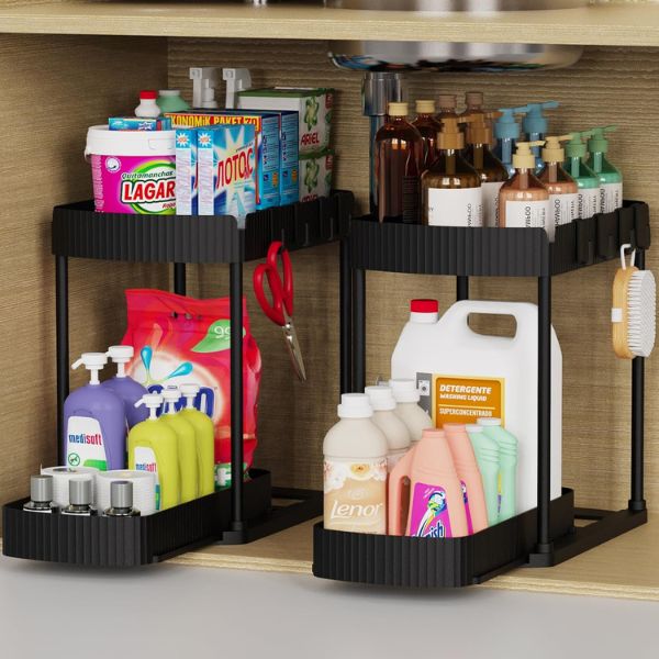 ukeetap Multi-Purpose Pull-Out Storage Organizers 2 Pack