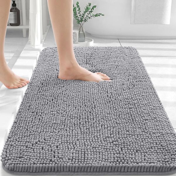 OLANLY Extra Soft Chenille Bath Rug